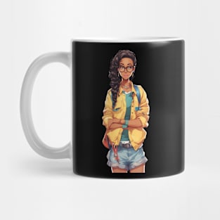 Nerd Black Schoolgirl Mug